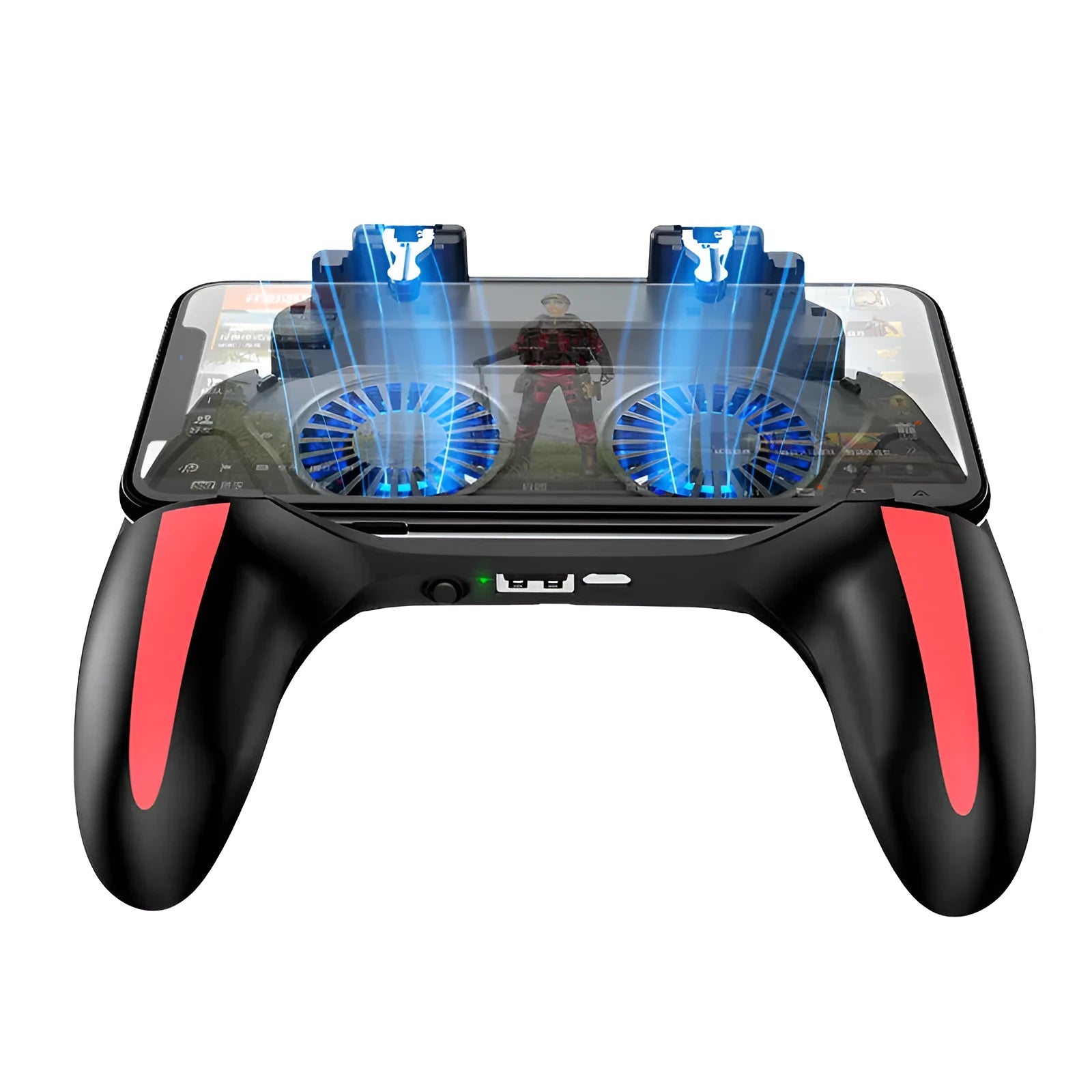 H10 mobile phone game controller showing touch screen interface on ABS plastic body.