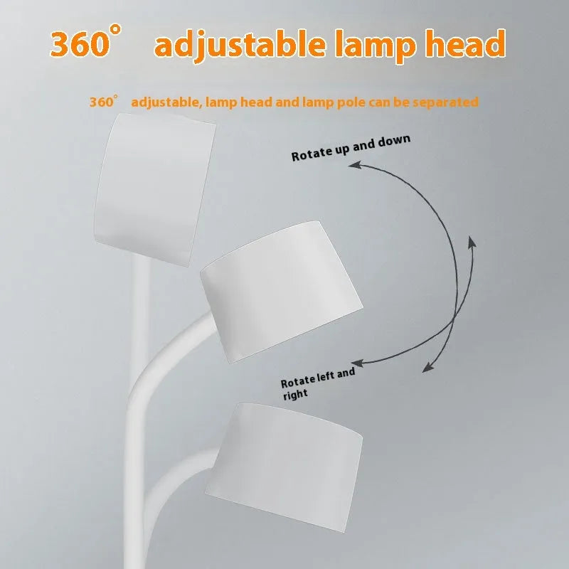 Intelligent wireless charging lamp with digital display time showing white or black colour options