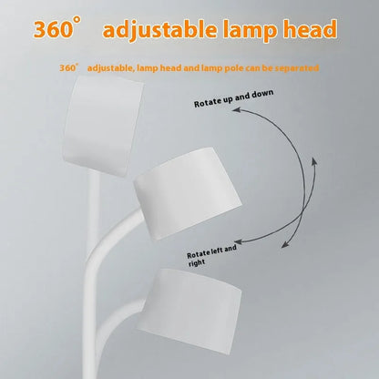 Intelligent wireless charging lamp with digital display time showing white or black colour options