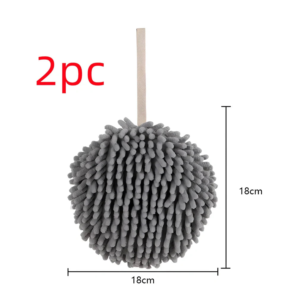 17x17cm blue chenille wiping cloth absorbing water in kitchen sink, 76g lightweight absorbent towel