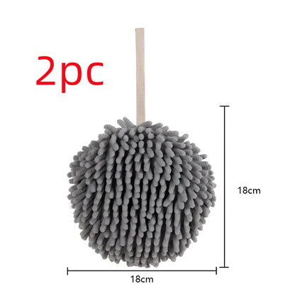 17x17cm blue chenille wiping cloth absorbing water in kitchen sink, 76g lightweight absorbent towel