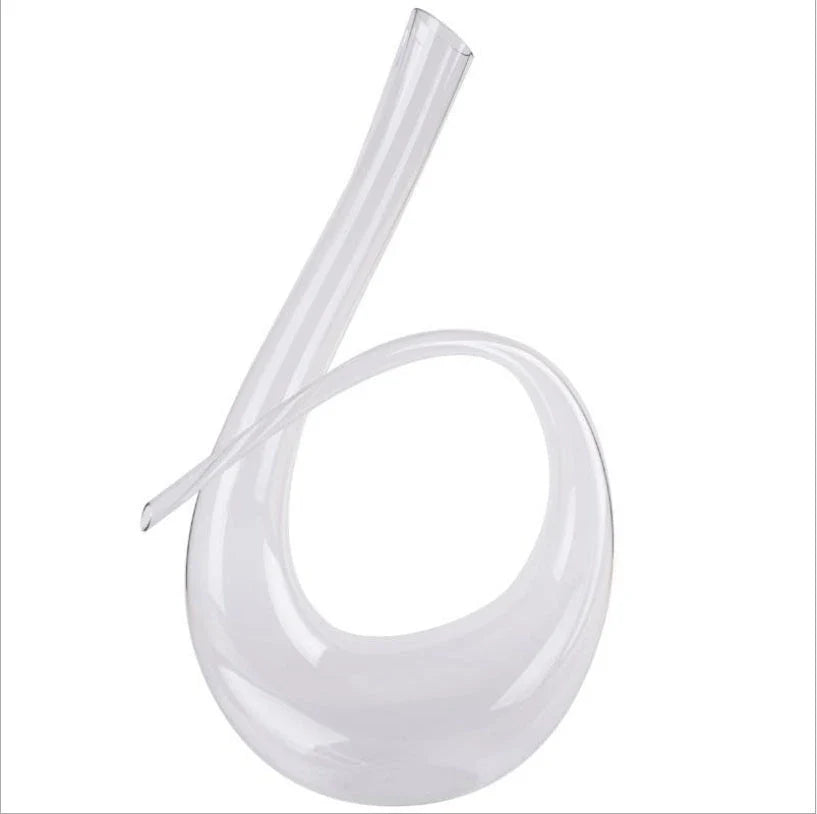 Premium crystal wine decanter with built-in pourer for effortless wine service and enhanced flavor profile