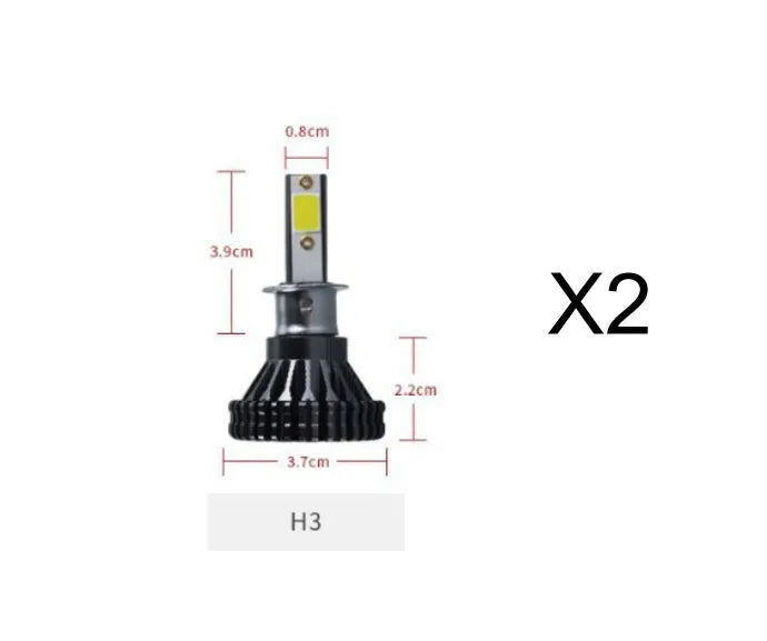 Car LED headlight bulb, 40W 3800lm 6000K, 9V-30V, custom COB lamp beads, single lamp