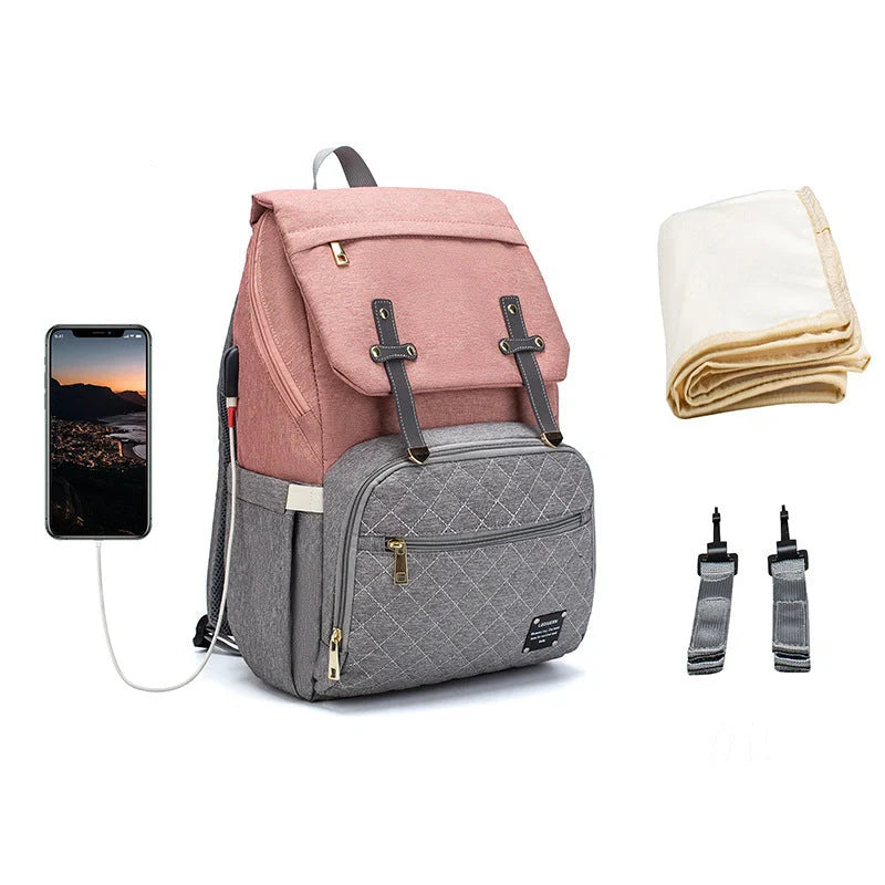 LEQUEEN Stylish Large Capacity Mummy Bag in various colors and styles, perfect for parents on the go.