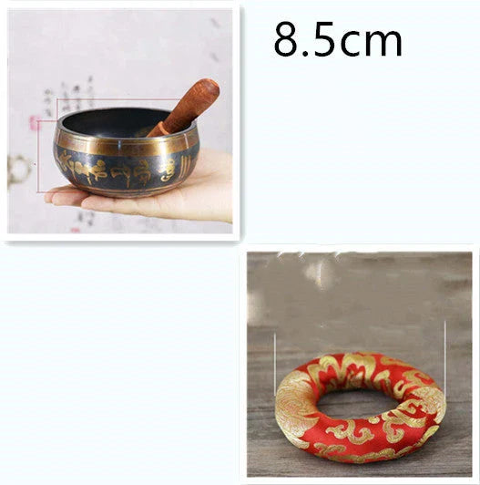 Premium Tibetan singing bowl with rich, harmonious tones for meditation and relaxation