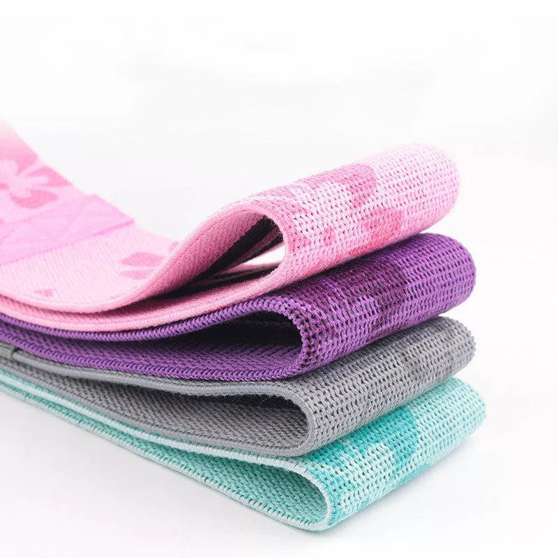 Pure cotton yoga resistance band for buttocks and hip exercises in various colors and sizes