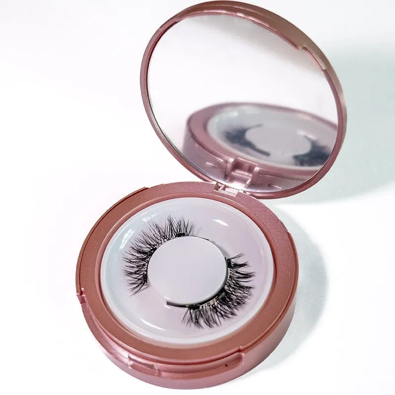 Magnetic suction false eyelashes with integrated soap holder, glue-free artificial fibre, 50g set, 75x75x25mm