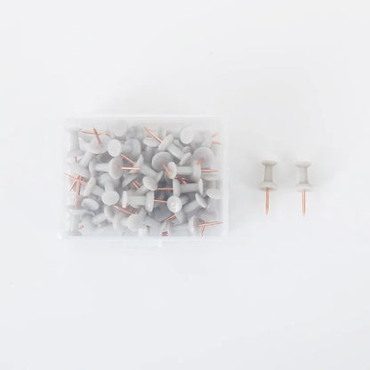 50-piece Creative Morandi colour push pin set with green, grey, pink, and mixed options