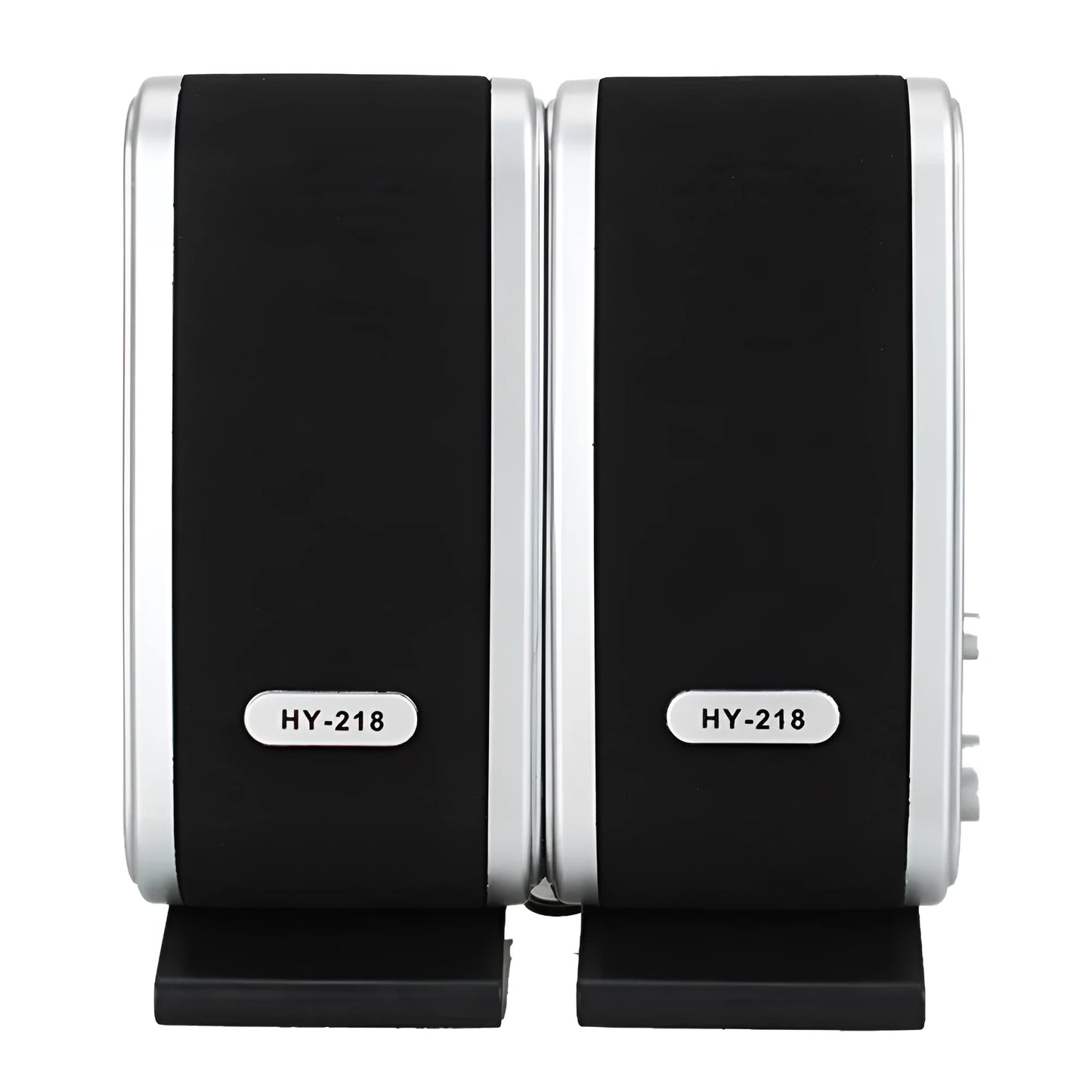 Black USB-powered mini notebook speaker for laptops with portable design