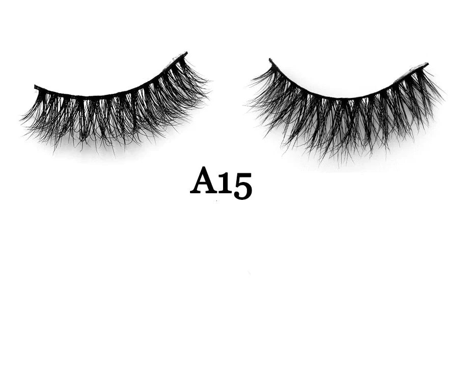Handmade 3D mink false eyelashes showing 12mm length and 0.07mm diameter fibres for natural volume
