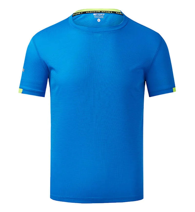 Ice silk quick-drying short sleeve shirt in solid colour with sports styling