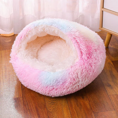 Waterproof cloth dog kennel with semi-enclosed design and removable cover in a gradient colour