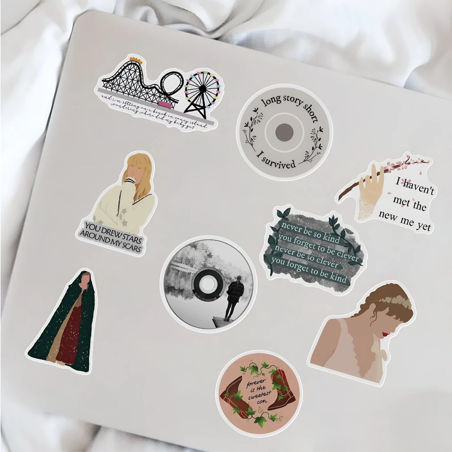 Pack of 50 cartoon graffiti waterproof adhesive stickers for luggage, each 4-6cm long.