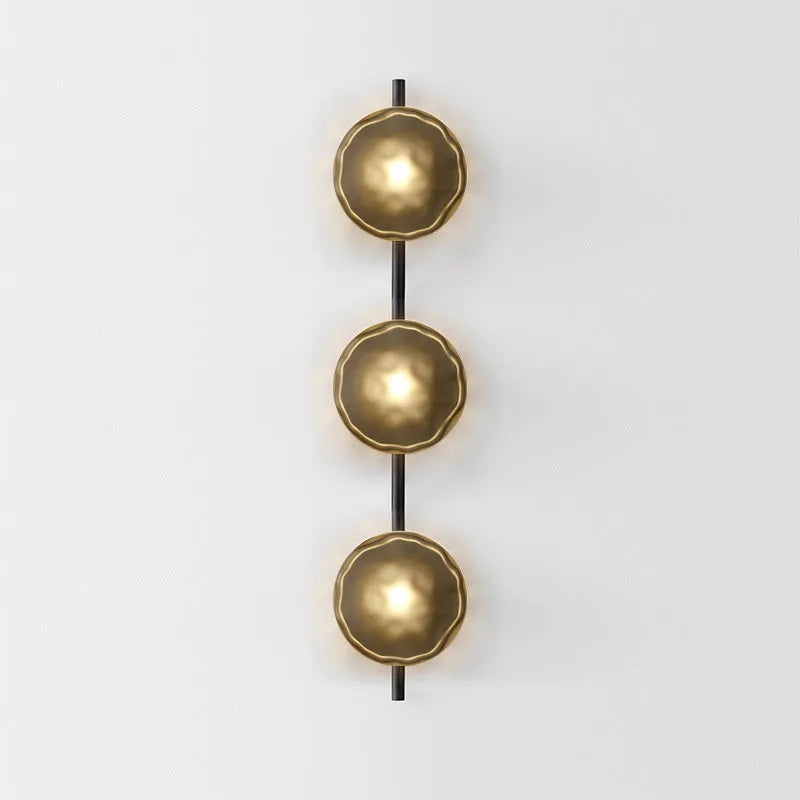 Wall-mounted bedside lamp with glass shade and iron body in various finish options