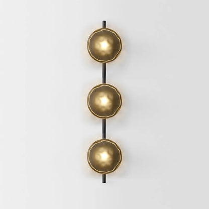 Wall-mounted bedside lamp with glass shade and iron body in various finish options
