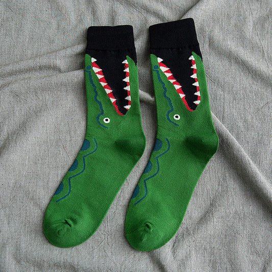 Women's cotton Jacquard cartoon animal tube socks in various designs