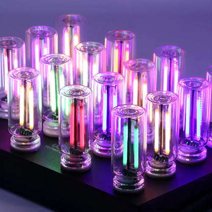 Transparent USB touch control night lamp with 22mm diameter glass housing