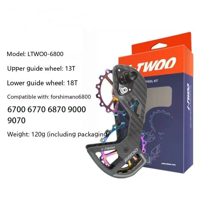 LTWOO 105 rear derailleur pulley wheel replacement for Shimano R7000 with 13T upper and 18T lower jockey wheels