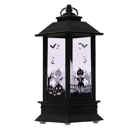 Plastic Halloween pumpkin shaped LED lamp with decorative lighting for battery powered home or party decor