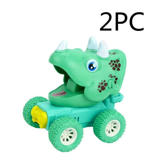 Dinosaur Push Car Sliding Animal Toy Car in various designs including dinosaurs, owls, and snails
