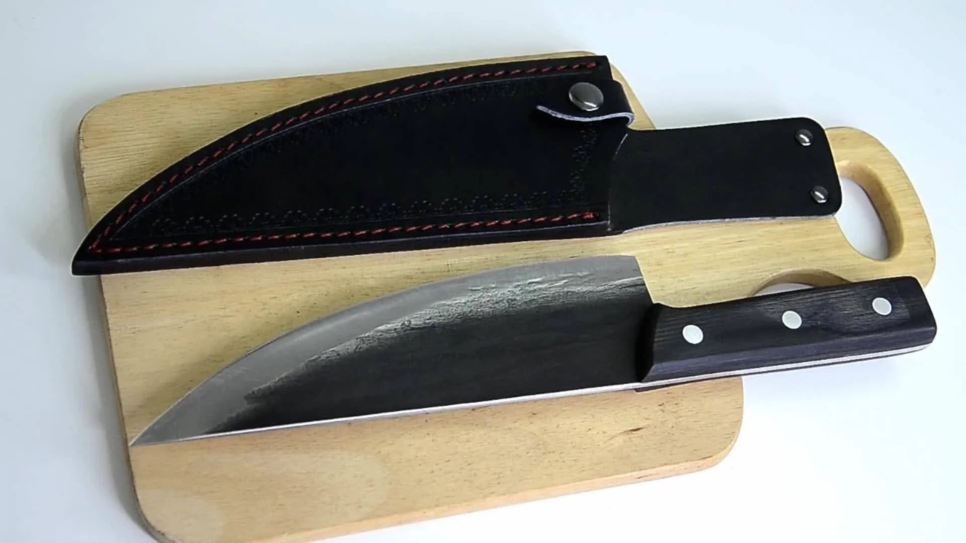 High carbon steel 8-inch butcher's bone picking knife with ergonomic handle
