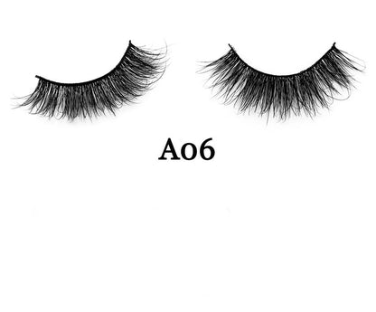 Handmade 3D mink false eyelashes showing 12mm length and 0.07mm diameter fibres for natural volume