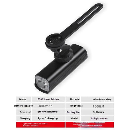USB rechargeable bicycle headlight and taillight set with mounting bracket for night cycling safety