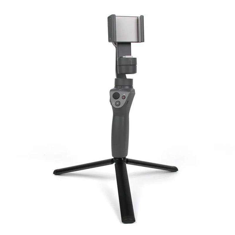 Mobile phone PTZ tripod handheld stabiliser with aluminium alloy construction in black colour - compatible with iPhone models and other smartphones for fixed photography and video recording accessories