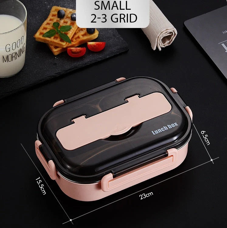 Dielectric Insulated Lunch Box in green, blue, pink, and black with stainless steel inner tank