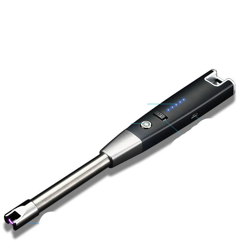 USB rechargeable plasma windproof lighter in various colours with bottle opener and keychain features