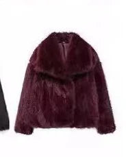 Cozy and stylish plush winter coat for women in various colors and sizes