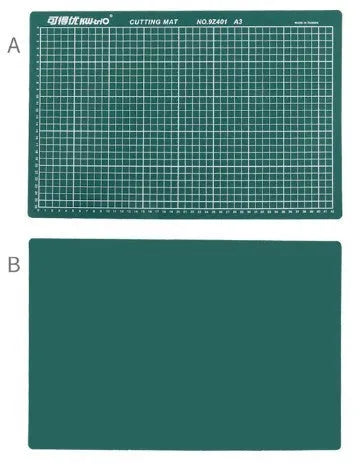 A3 self-healing cutting mat with green centimetre grid lines for precision cutting and drafting
