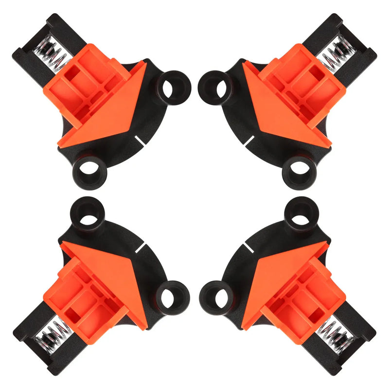 Punch installer right angle clip photo frame clip picture frame clip for woodworking and picture framing, 90 degree corner clamp in durable plastic, includes 4 sets of right angle clamps for secure corner alignment