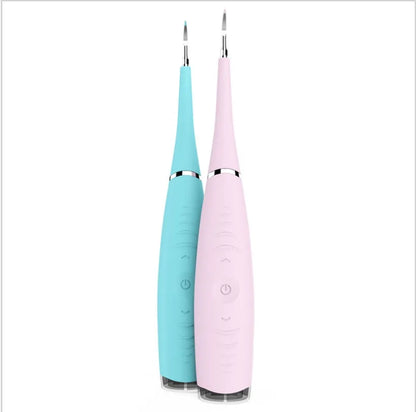 Pink and blue waterproof electric tooth scaler with 190mm handle for dental calculus removal