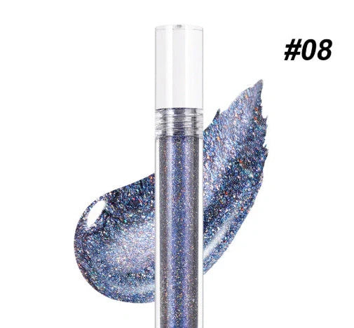 15 Colour Laser Lip Lacquer tubes showing waterproof formula with laser powder technology
