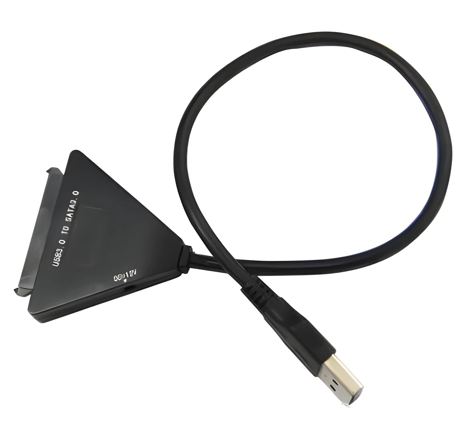 Black USB 3.0 to SATA 7+15 pin adapter cable for connecting 2.5 and 3.5 inch hard drives to a computer.