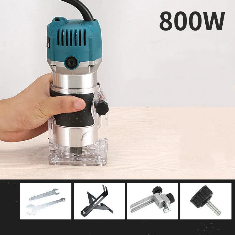 800W Electric Wood Polishing Trimmer with aluminium alloy body and dustproof casing