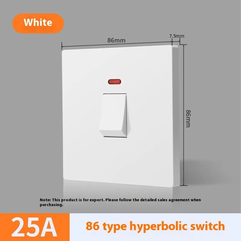 25A 45A high-current plastic switch with light panel for curved rack electrical installations