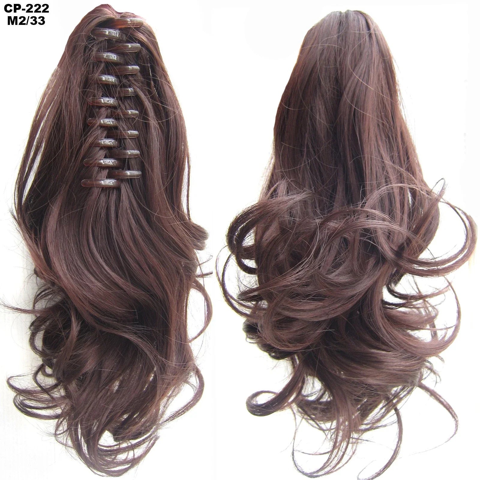 Stylish ponytail hair extension with natural-looking waves for a glamorous hairstyle