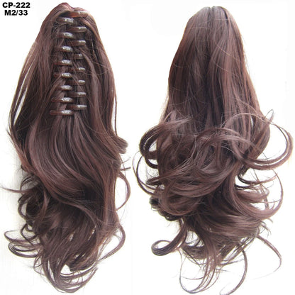 Stylish ponytail hair extension with natural-looking waves for a glamorous hairstyle