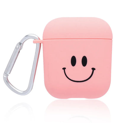 Black and Pink hard PC plastic covers for AirPods cases with decorative patterns.