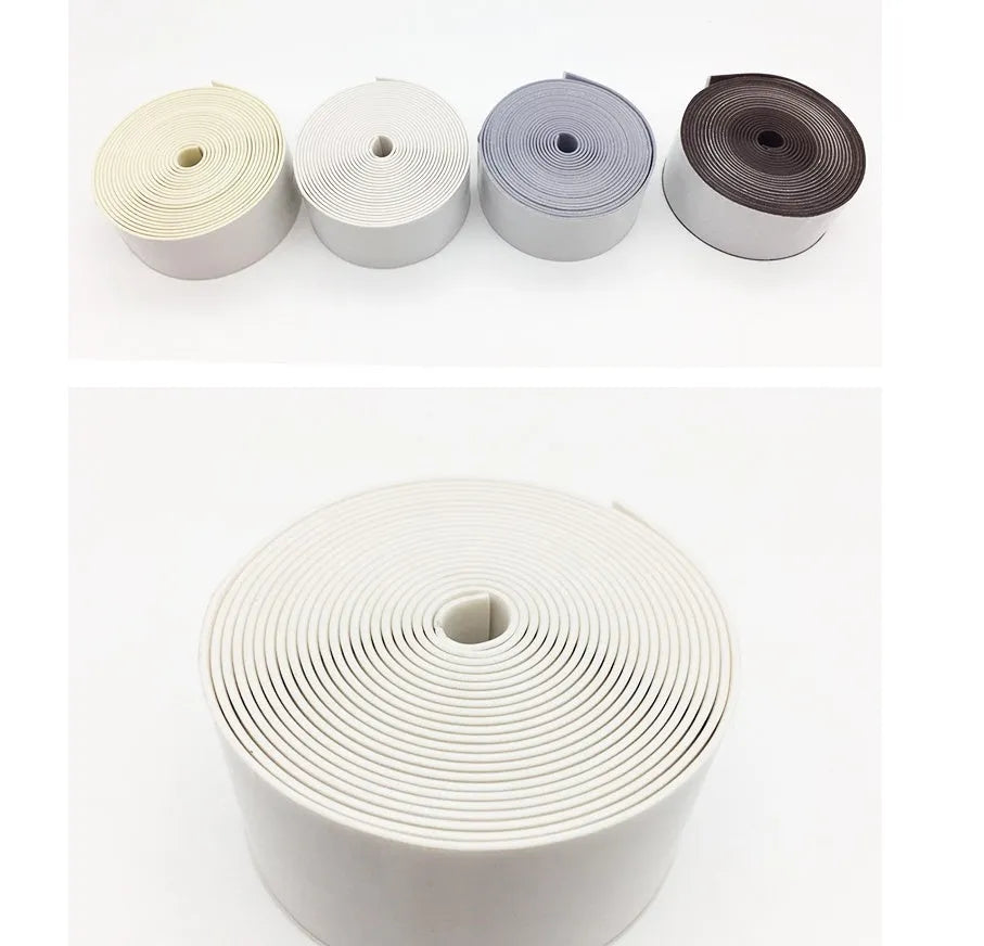 PVC wall corner protection tape roll showing 3.8cm width and porcelain white colour