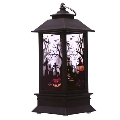 Plastic Halloween pumpkin shaped LED lamp with decorative lighting for battery powered home or party decor