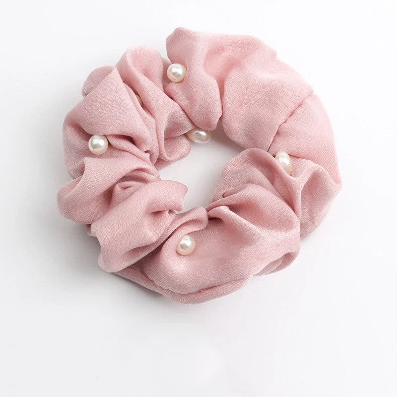 Creative rubber band fabric hair accessories hair ring in six colours including red, black, dark blue, pink, grey, light blue