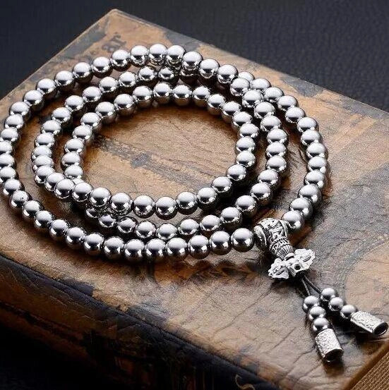 Stylish stainless steel bead bracelet with copper alloy fittings, perfect for any occasion