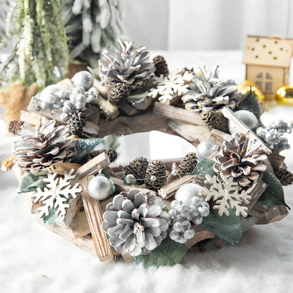 Nordic Porvoo Christmas wreath collection showing five size options from 18cm to 34cm in red and silver colours