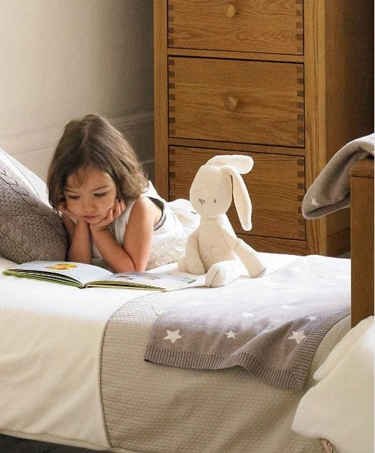 Beige Bunny soft plush toy for babies with long ears