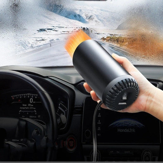 Efficient car heating and cooling fan with 360-degree rotation for defrosting and defogging