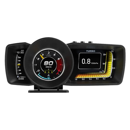 A600 OBDII driving computer with colour display showing vehicle data, GPS and BeiDou support