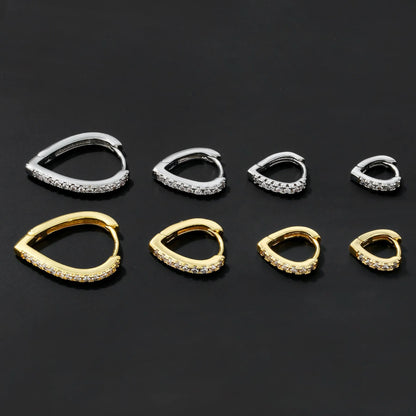 Copper geometric heart ear clip with electroplated gold finish, showing love design and net red wind style for summer accessories